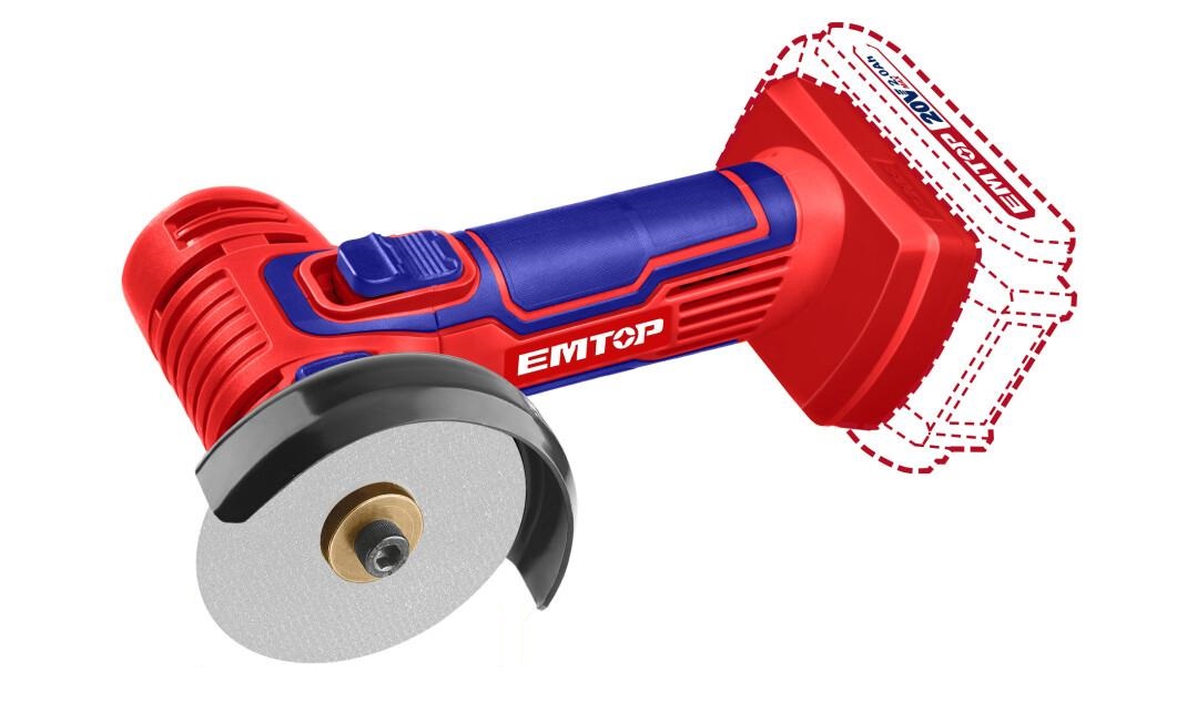 Болгарка (кутова шліфмашина) акумуляторна EMTOP ELAG76017